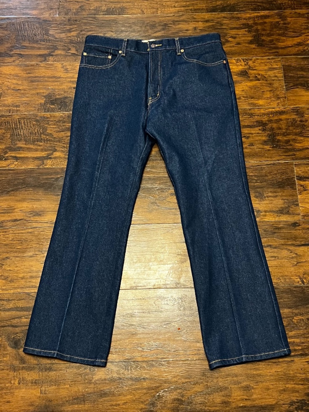 Vintage Levi's 517 Boot Cut Jeans Men's 38x32 (Actual 36x30) Dark Blue Wash Y2K